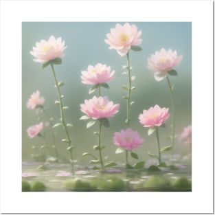 Up-Close Image of Lotus Flowers Posters and Art